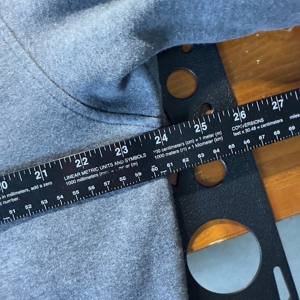 Vintage Nike Hoodie Mens Large Grey Y2K Silver Tag Football Embroidered Logo - Picture 5 of 5